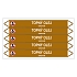 Značení potrubí, topný olej,5 ks, 150 × 12 mm